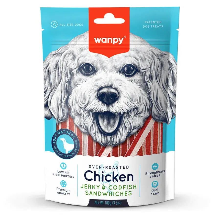 Wanpy Tavuklu Morina Balıklı Köpek Ödülü 100 GR | SRC: Barcode: 6927749810636
